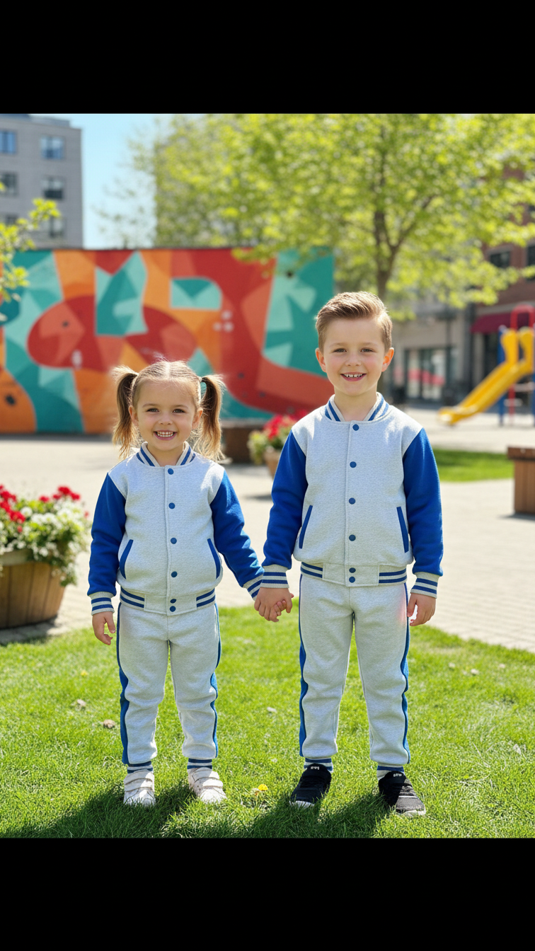 GREY ROYAL (Varsity Jacket pair) Premium Quality