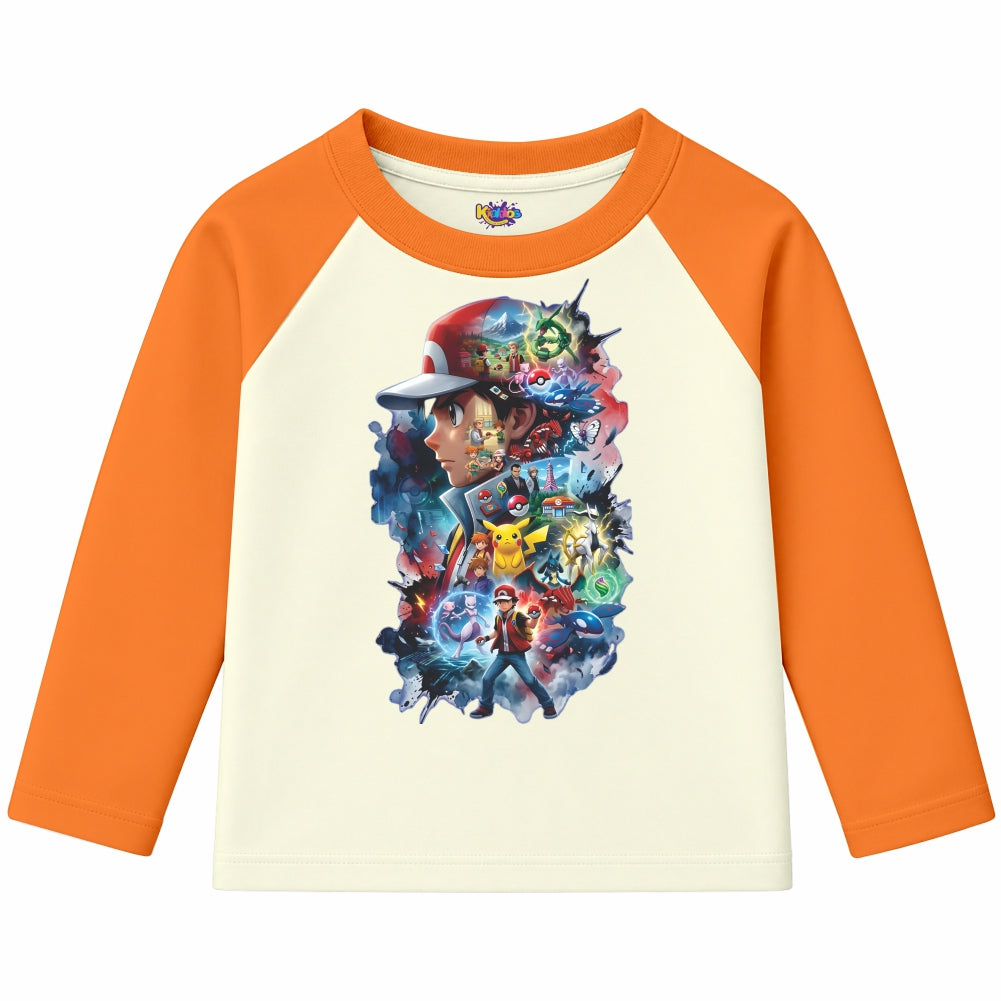 Ash Pokemon (Ragnal Sleeve Shirt)