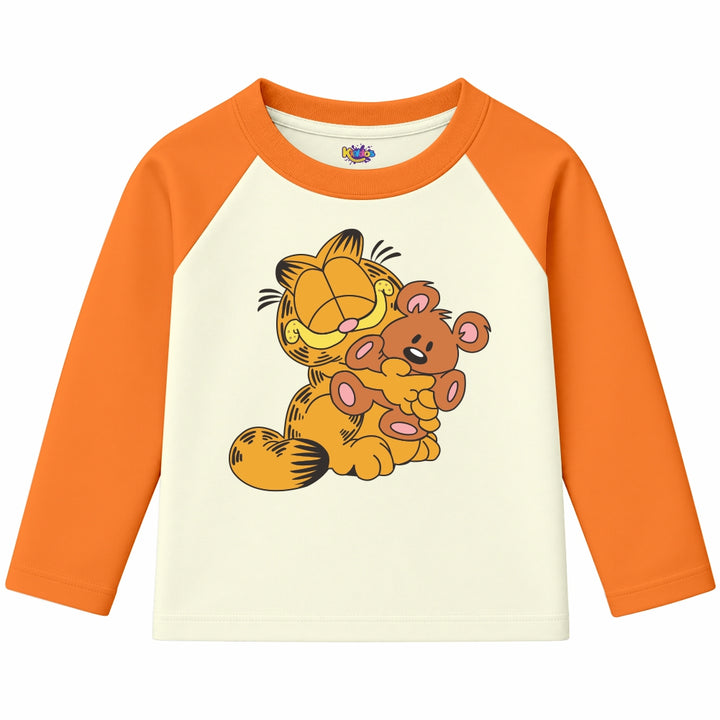 GARFIELD WITH BEAR (Ragnal Sleeve Shirt)