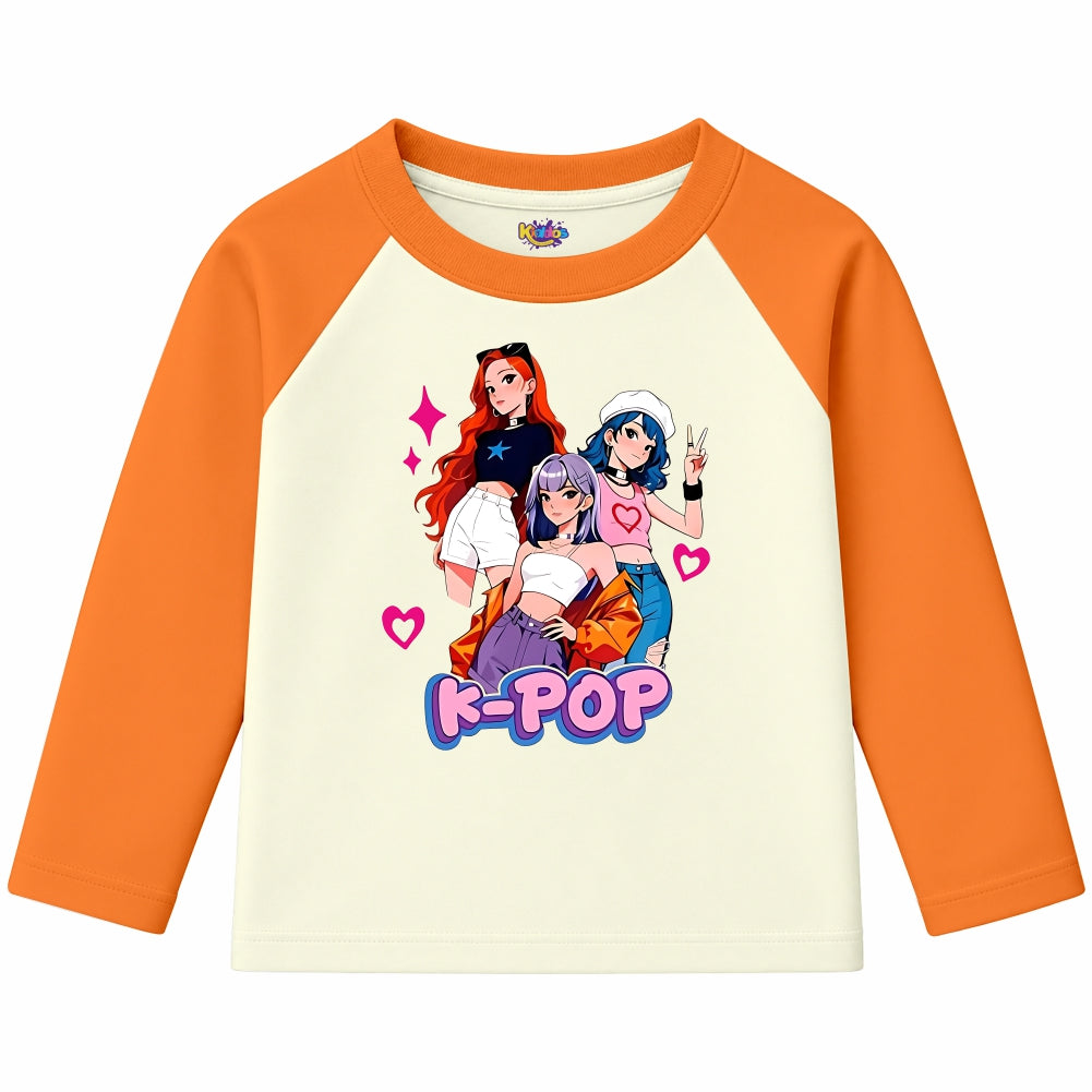 K-POP Anime Girl Group (Ragnal Sleeve Shirt)