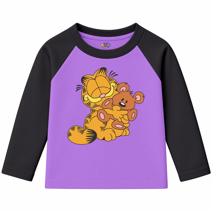 GARFIELD WITH BEAR (Ragnal Sleeve Shirt)