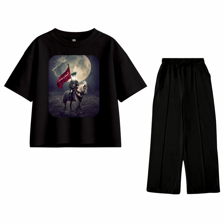 Labbaik Ya Hussain  Black Oversized Tracksuit