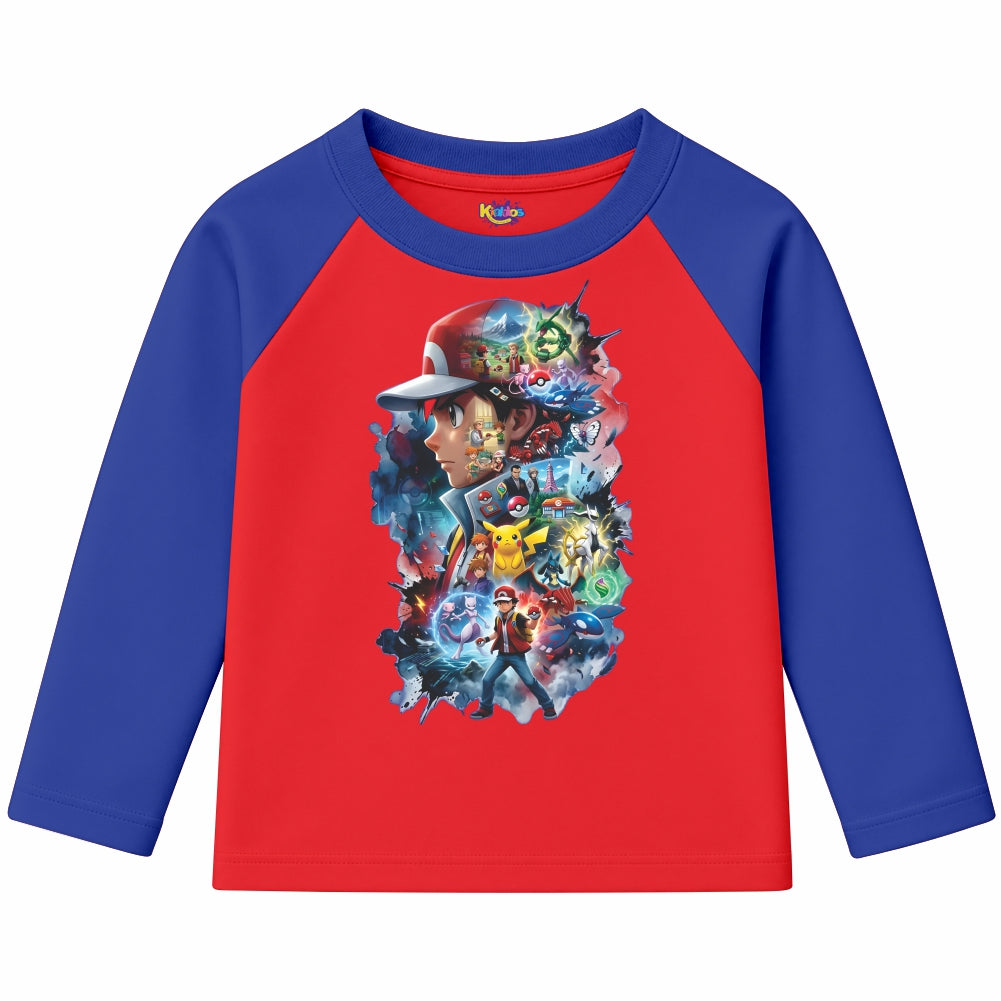 Ash Pokemon (Ragnal Sleeve Shirt)
