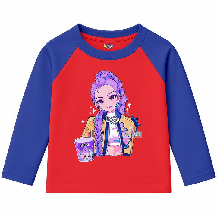 RUMI with Cup from KPop Demon Hunters (Ragnal Sleeve Shirt)