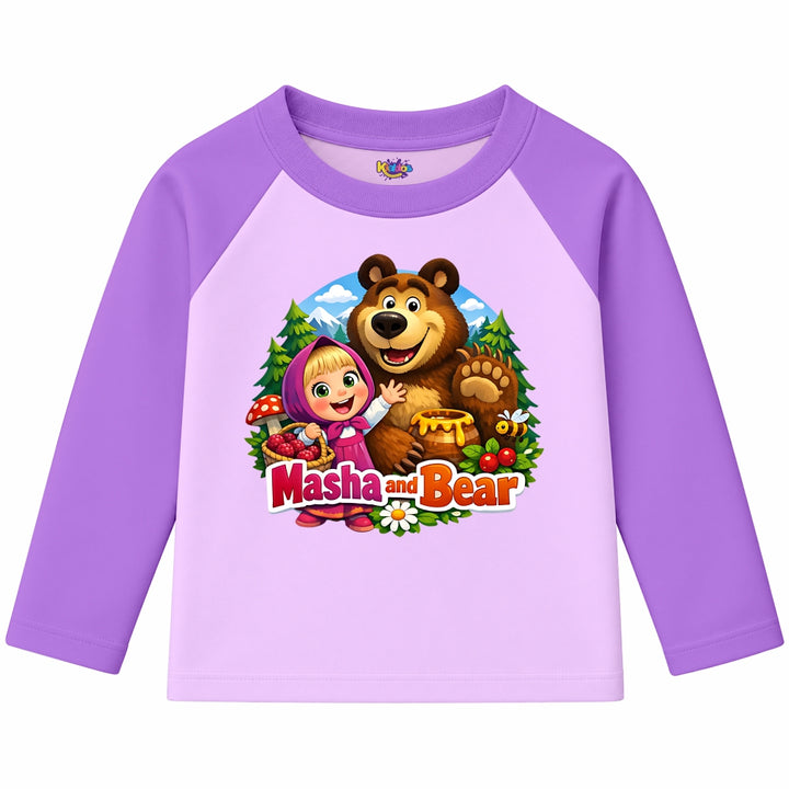 Masha and Bear (Ragnal Sleeve Shirt)