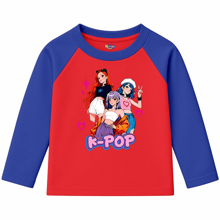 K-POP Anime Girl Group (Ragnal Sleeve Shirt)