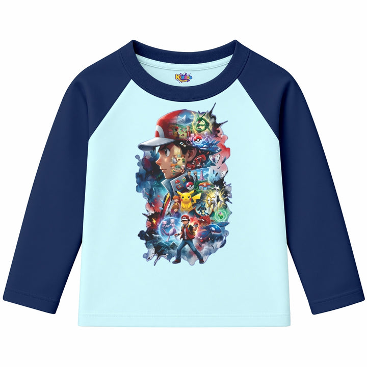 Ash Pokemon (Ragnal Sleeve Shirt)