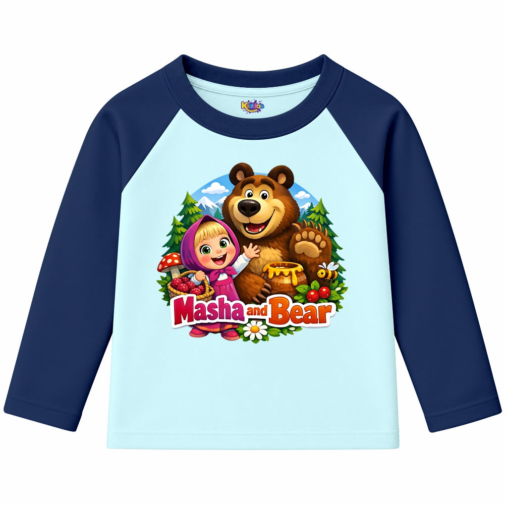 Masha and Bear (Ragnal Sleeve Shirt)