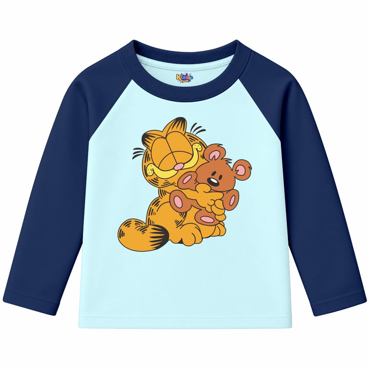GARFIELD WITH BEAR (Ragnal Sleeve Shirt)