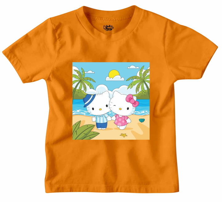 HELLO KITTI SUMMER BEACH T-SHIRT