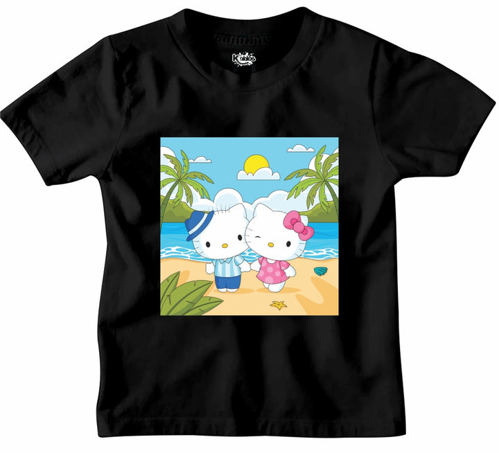 HELLO KITTI SUMMER BEACH T-SHIRT