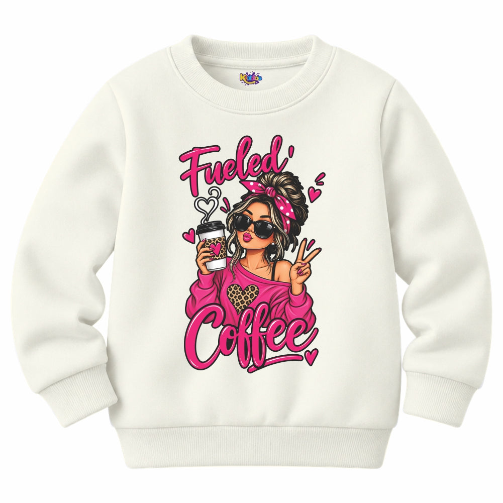 Fueled Coffee Girl Sweat Shirt for Winter