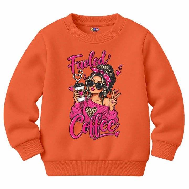 Fueled Coffee Girl Sweat Shirt for Winter