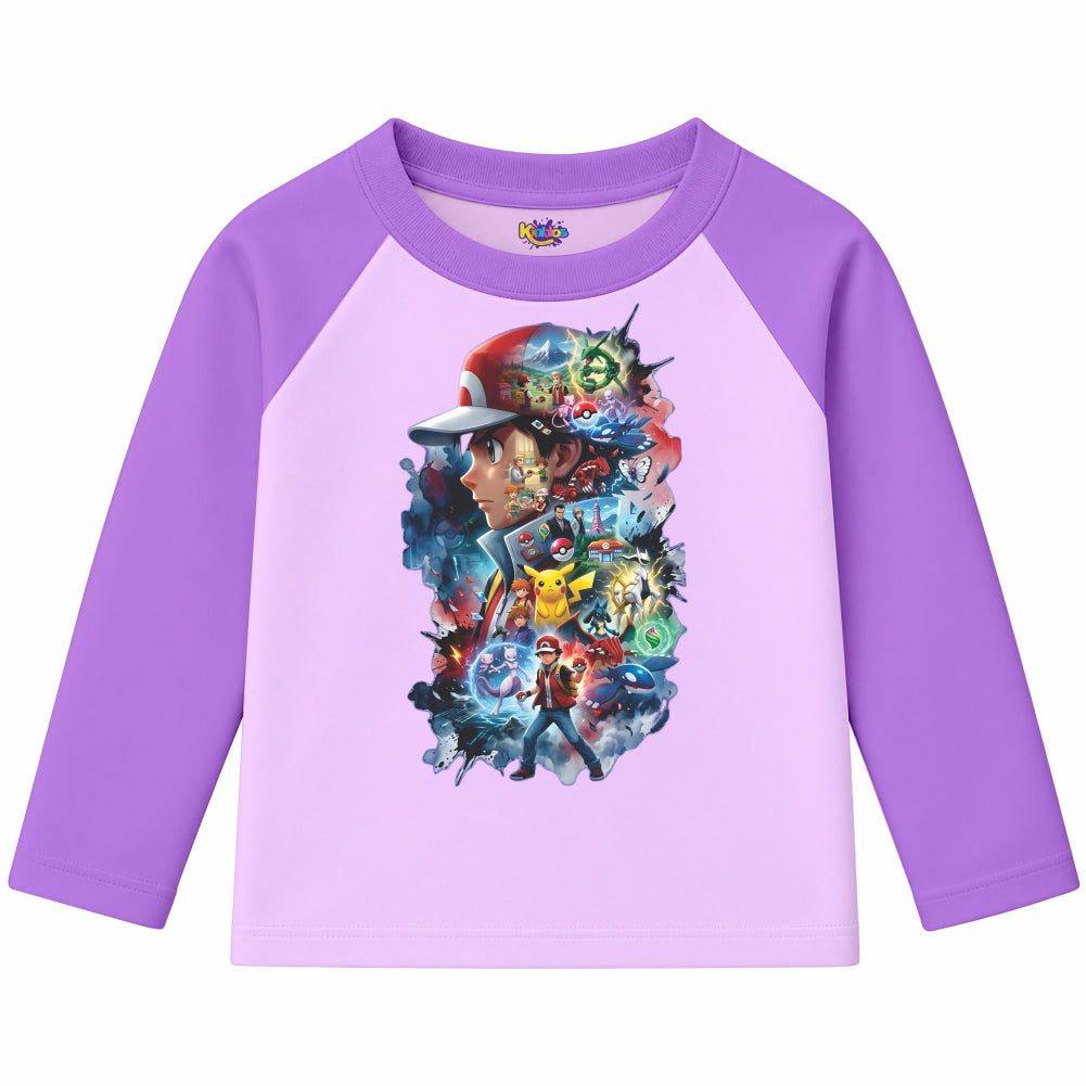 Ash Pokemon (Ragnal Sleeve Shirt)