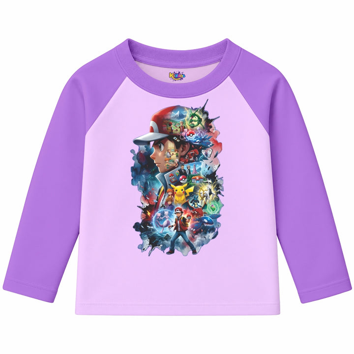 Ash Pokemon (Ragnal Sleeve Shirt)