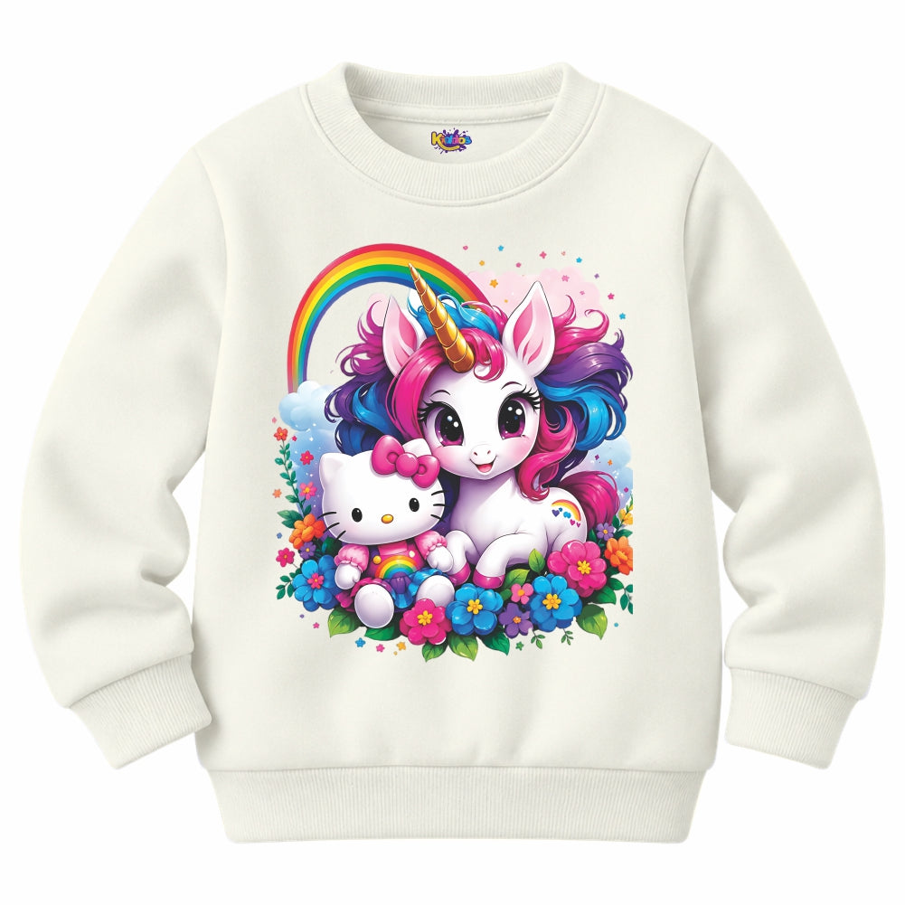 kitti with unicorn Sweat Shirt for Winter