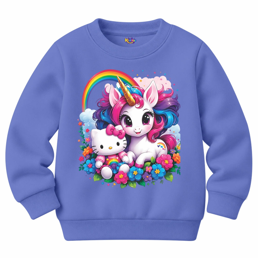 kitti with unicorn Sweat Shirt for Winter