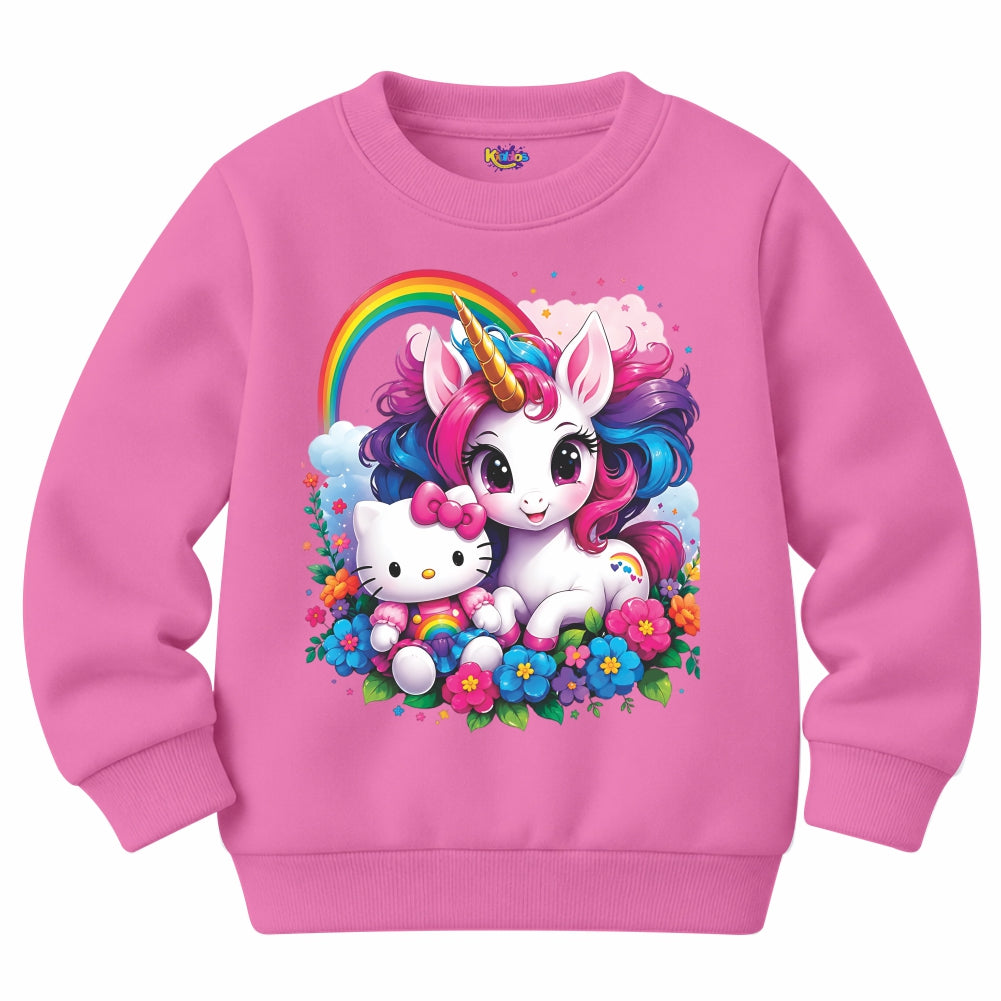 kitti with unicorn Sweat Shirt for Winter