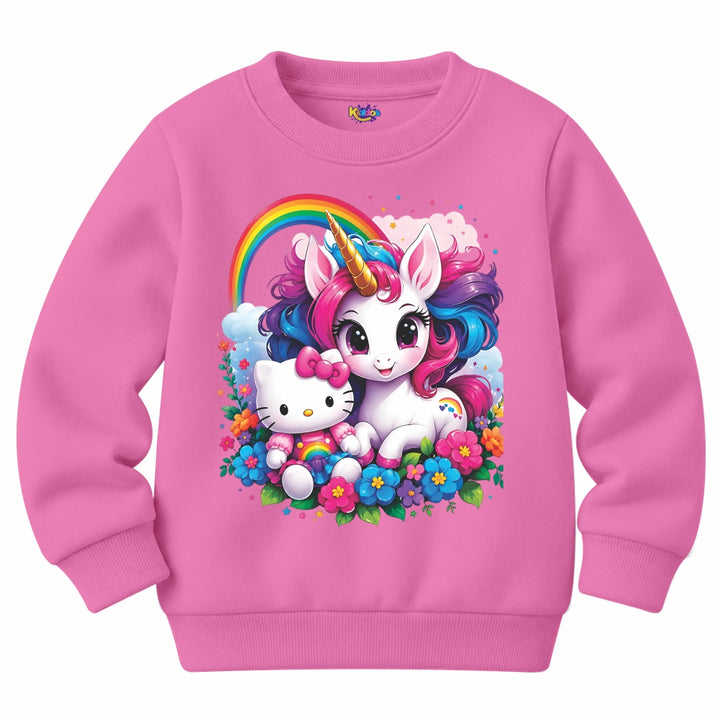 kitti with unicorn Sweat Shirt for Winter