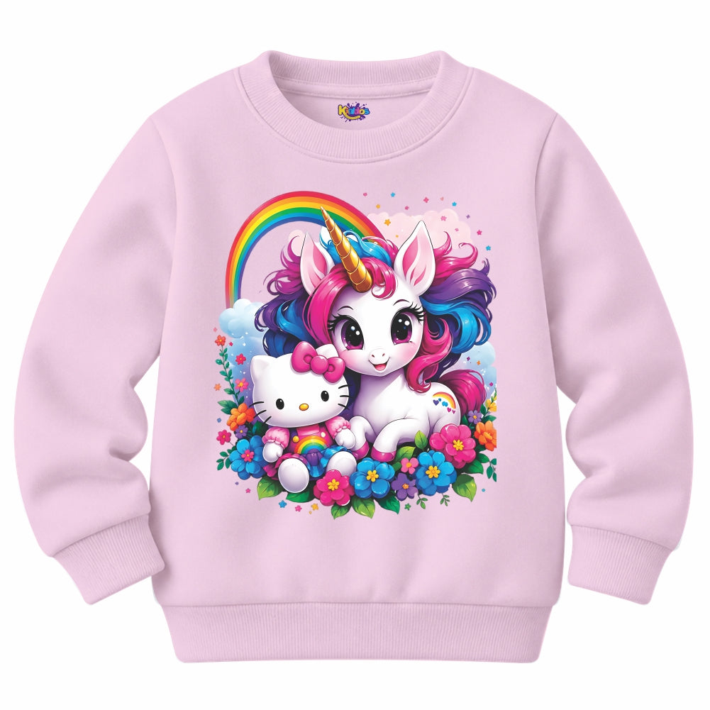kitti with unicorn Sweat Shirt for Winter