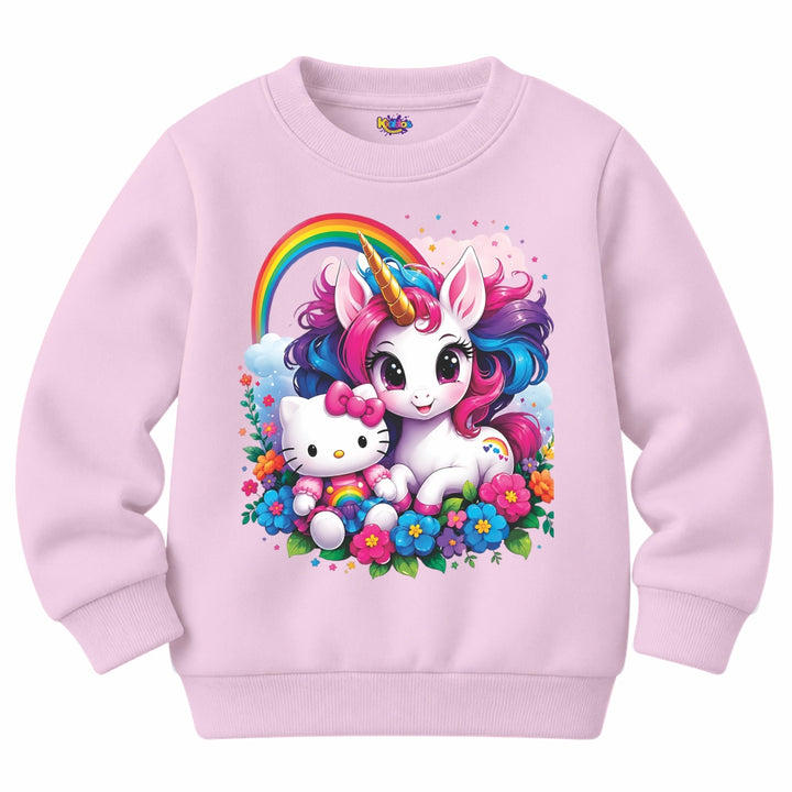 kitti with unicorn Sweat Shirt for Winter
