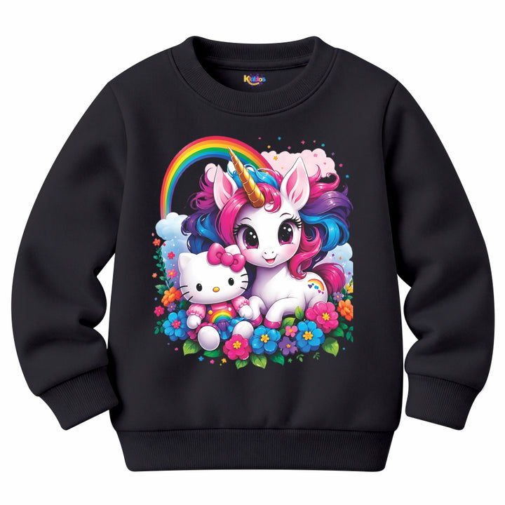 kitti with unicorn Sweat Shirt for Winter