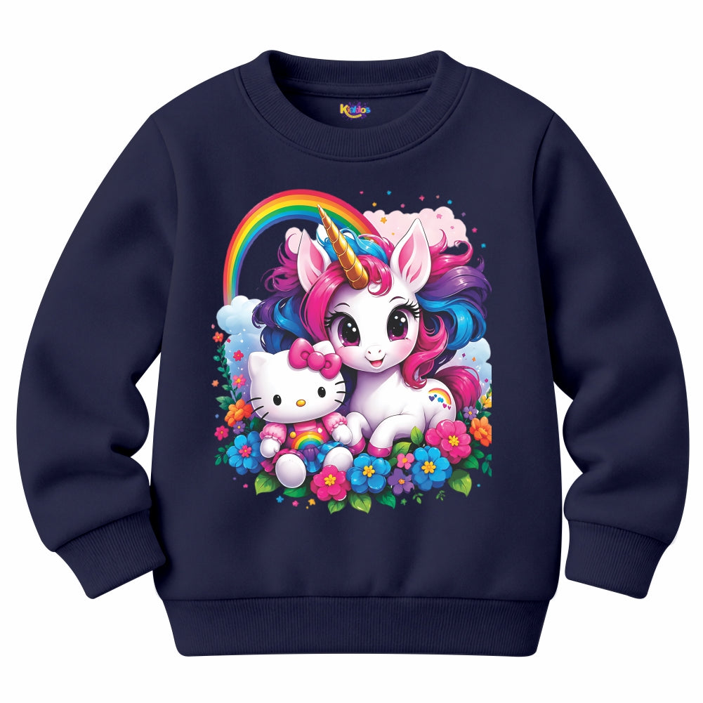 kitti with unicorn Sweat Shirt for Winter