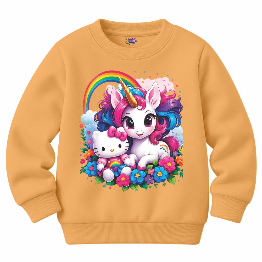 kitti with unicorn Sweat Shirt for Winter