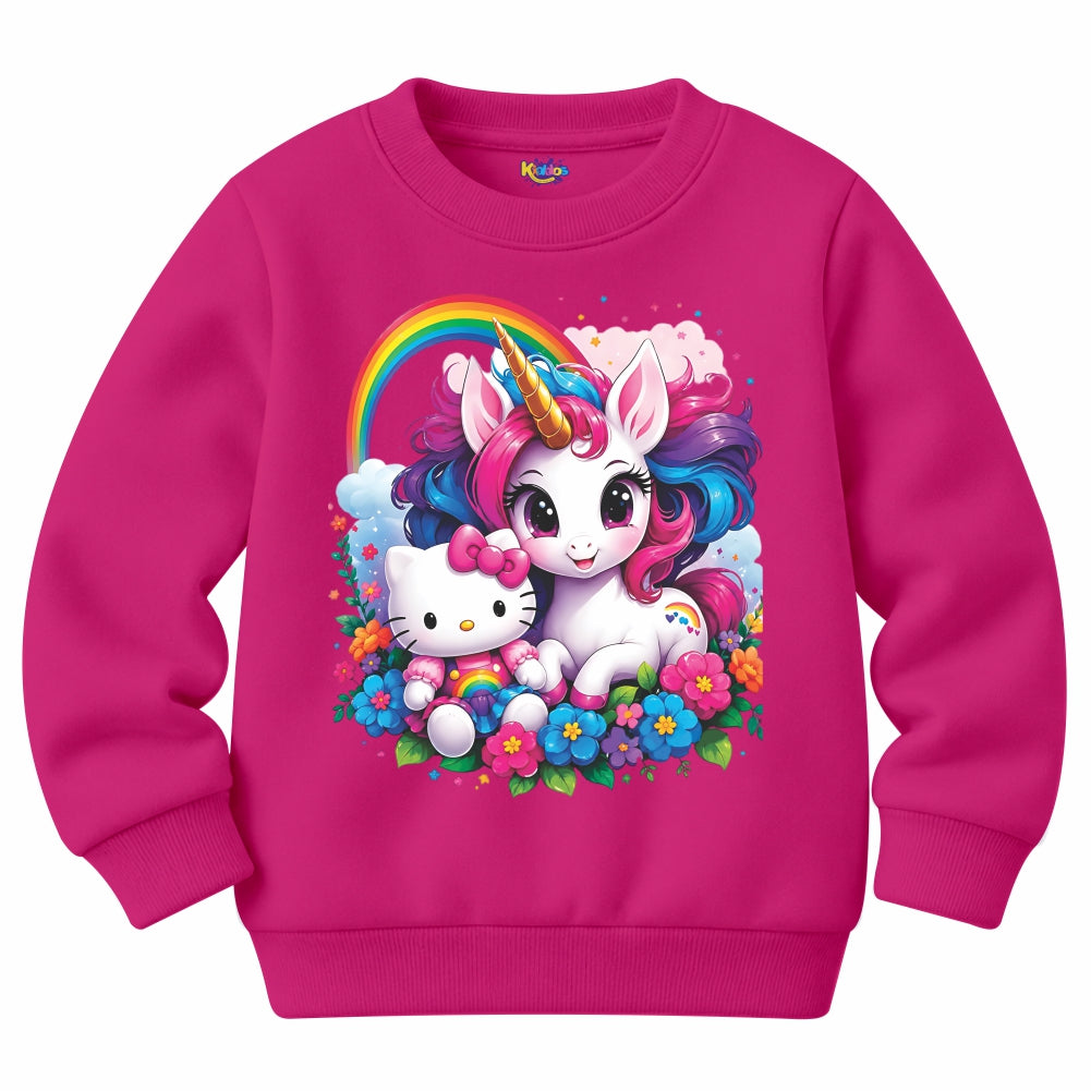 kitti with unicorn Sweat Shirt for Winter