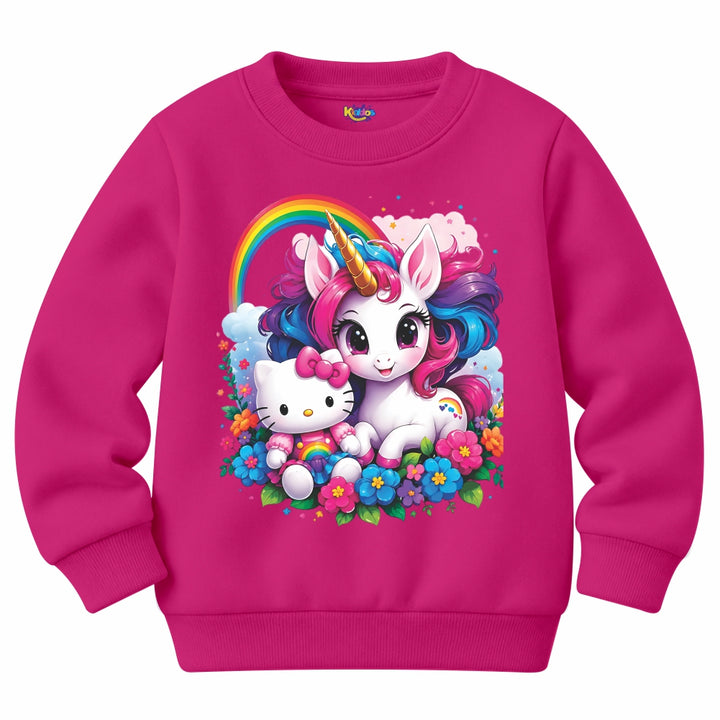 kitti with unicorn Sweat Shirt for Winter