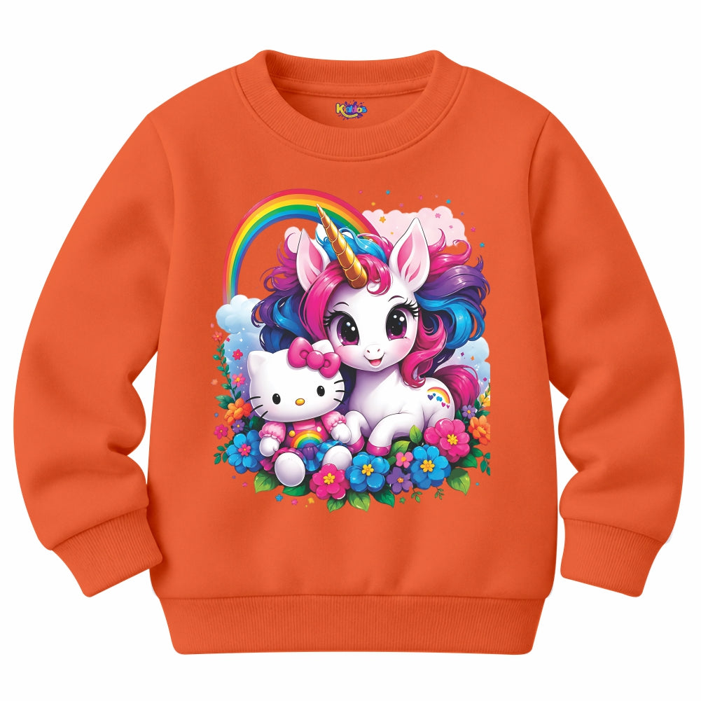 kitti with unicorn Sweat Shirt for Winter