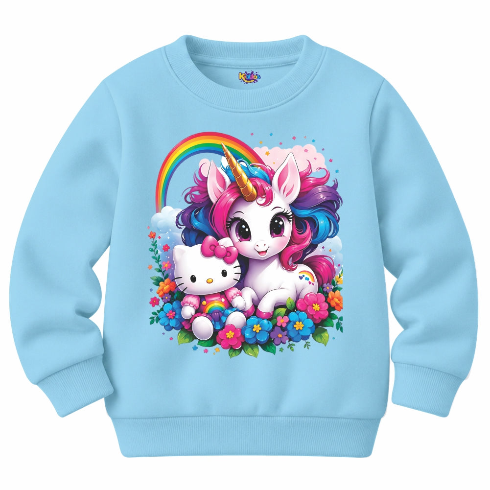 kitti with unicorn Sweat Shirt for Winter