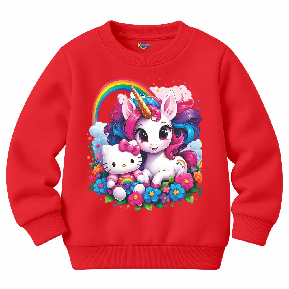 kitti with unicorn Sweat Shirt for Winter