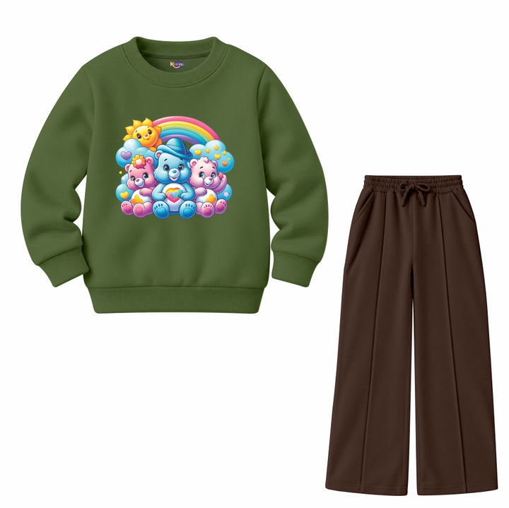 Girls Rainbow Bears (Fleece Pair)