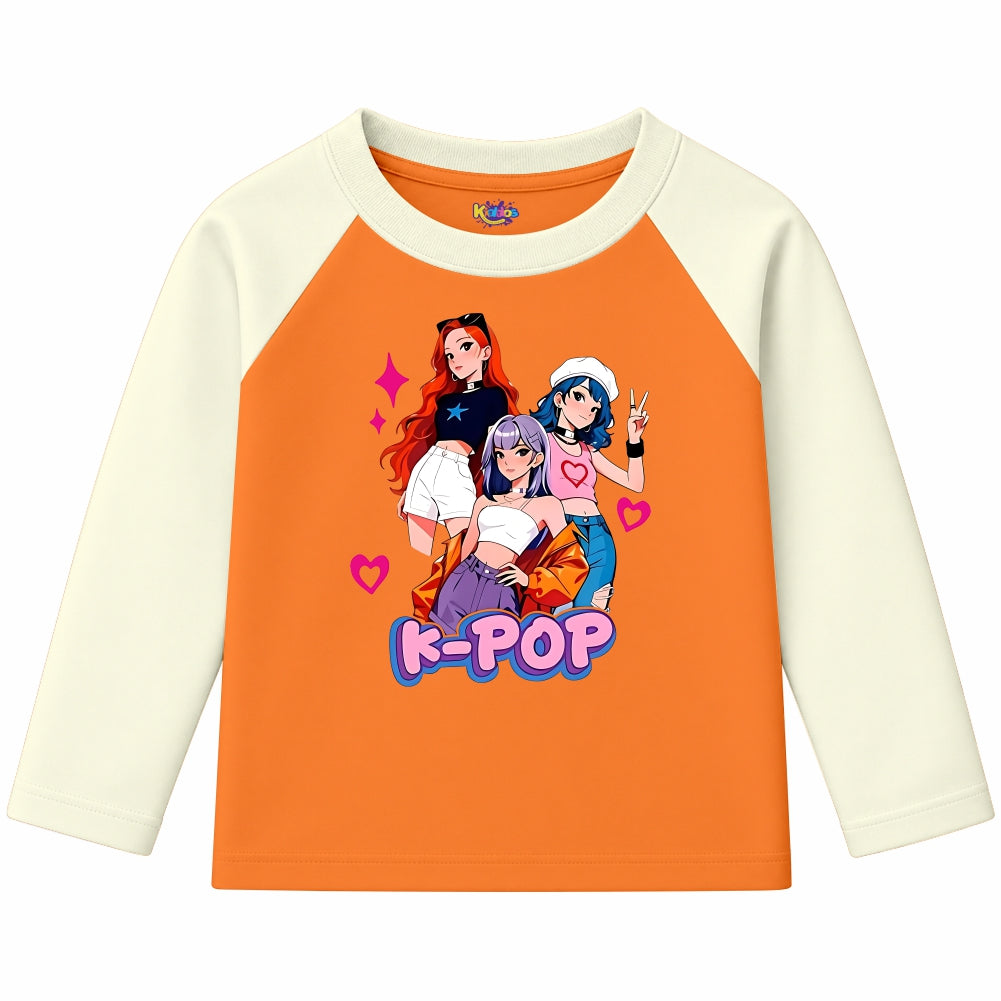 K-POP Anime Girl Group (Ragnal Sleeve Shirt)