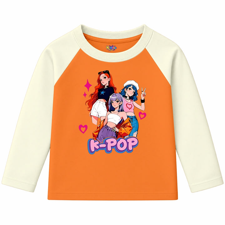 K-POP Anime Girl Group (Ragnal Sleeve Shirt)