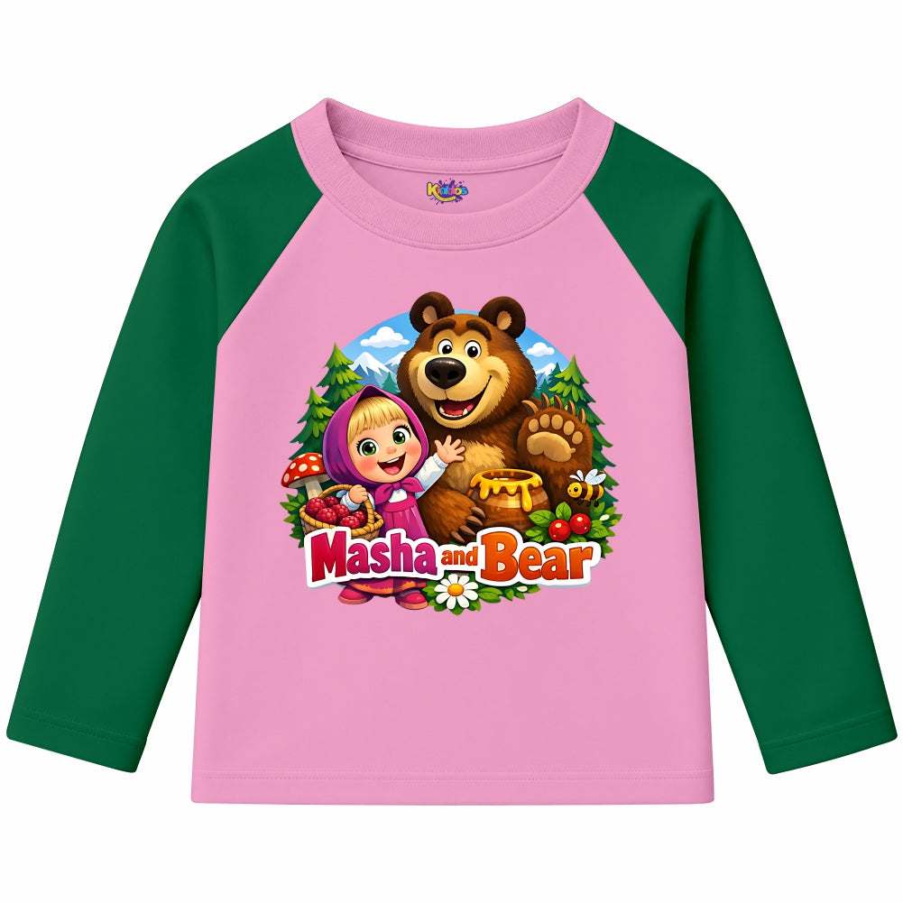 Masha and Bear (Ragnal Sleeve Shirt)