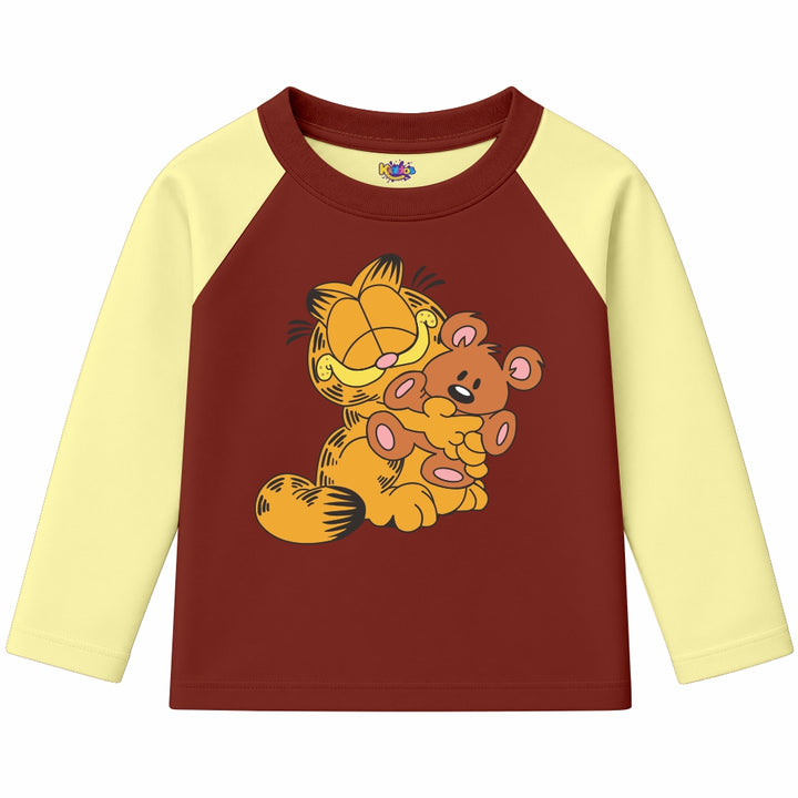 GARFIELD WITH BEAR (Ragnal Sleeve Shirt)