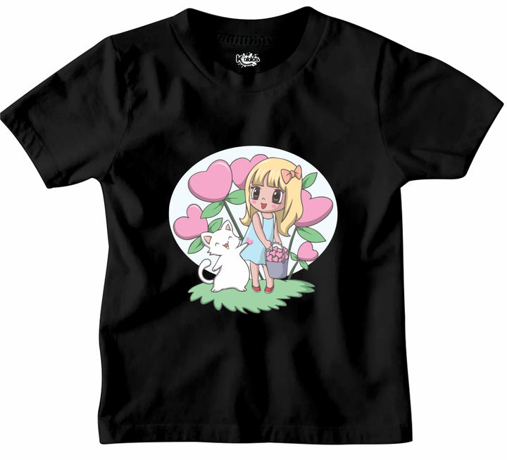 GIRL CARRYING HEART T-SHIRT
