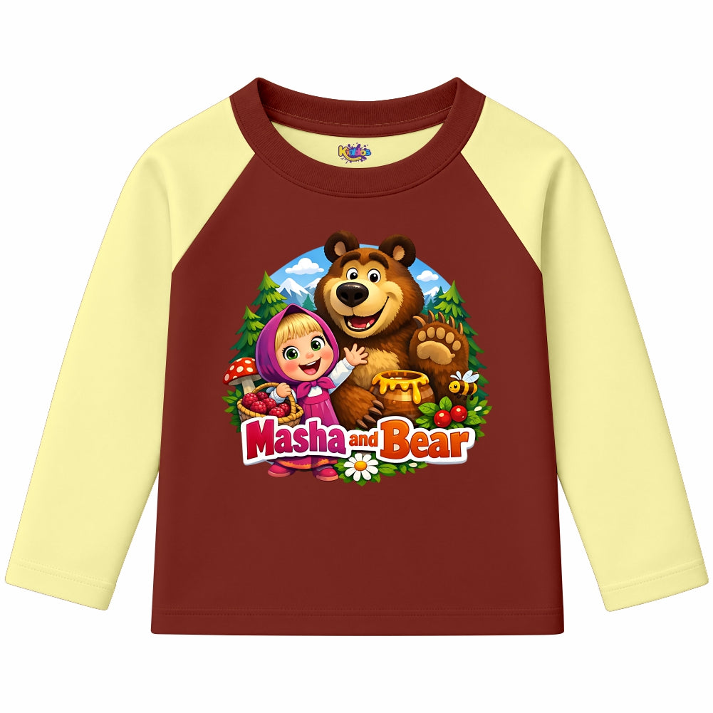 Masha and Bear (Ragnal Sleeve Shirt)