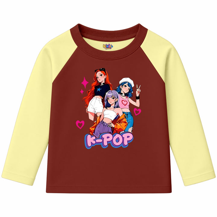 K-POP Anime Girl Group (Ragnal Sleeve Shirt)