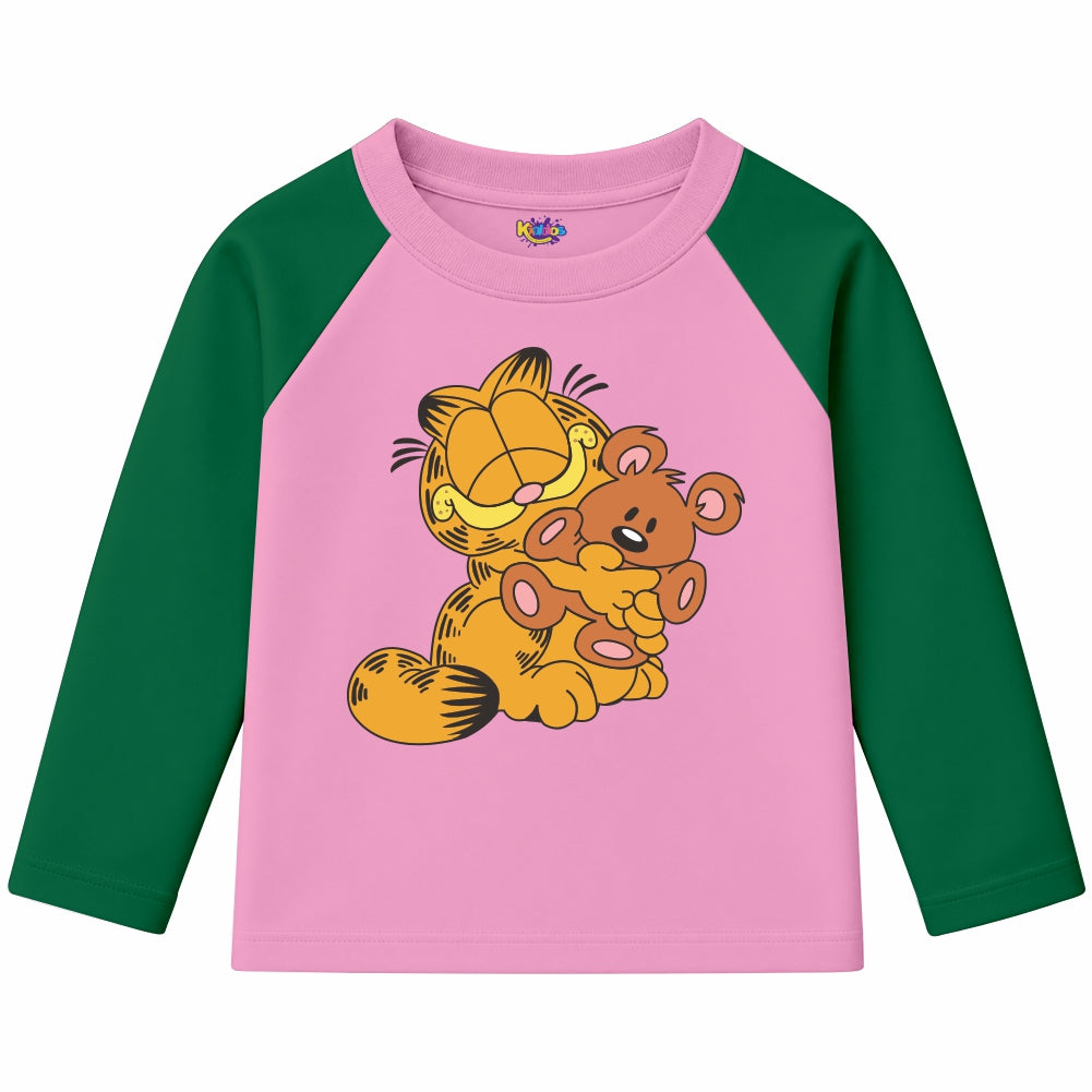 GARFIELD WITH BEAR (Ragnal Sleeve Shirt)