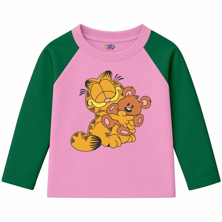 GARFIELD WITH BEAR (Ragnal Sleeve Shirt)