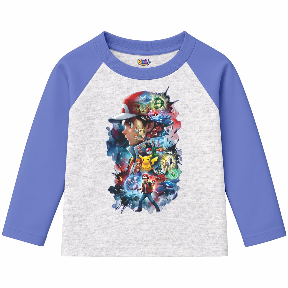 Ash Pokemon (Ragnal Sleeve Shirt)