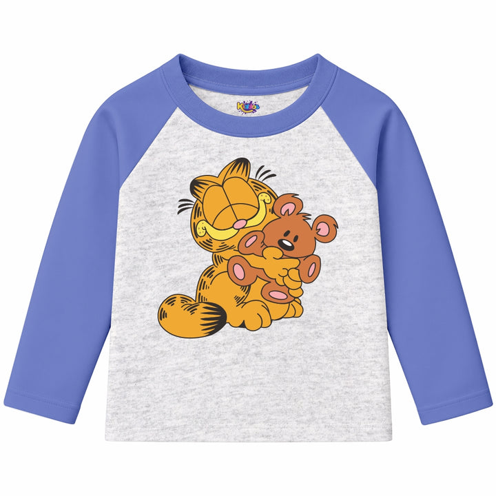 GARFIELD WITH BEAR (Ragnal Sleeve Shirt)