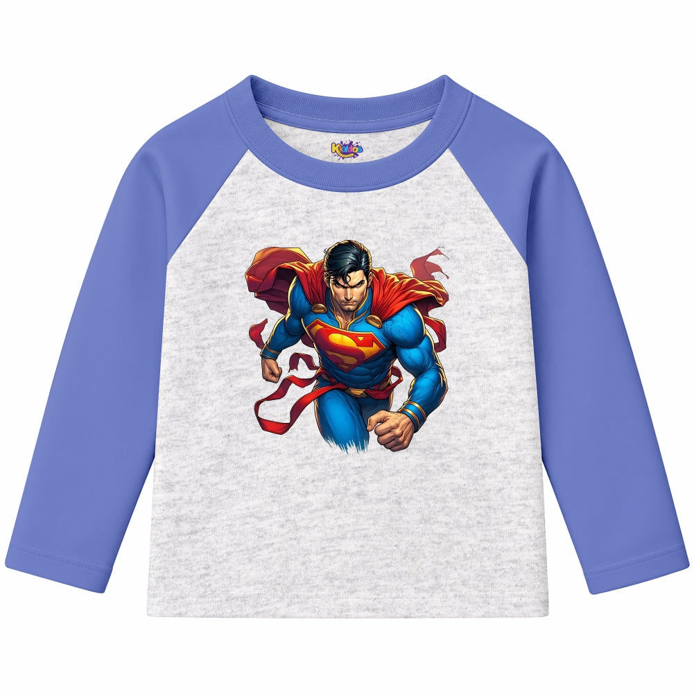 Superman Man of Steel (Ragnal Sleeve Shirt)