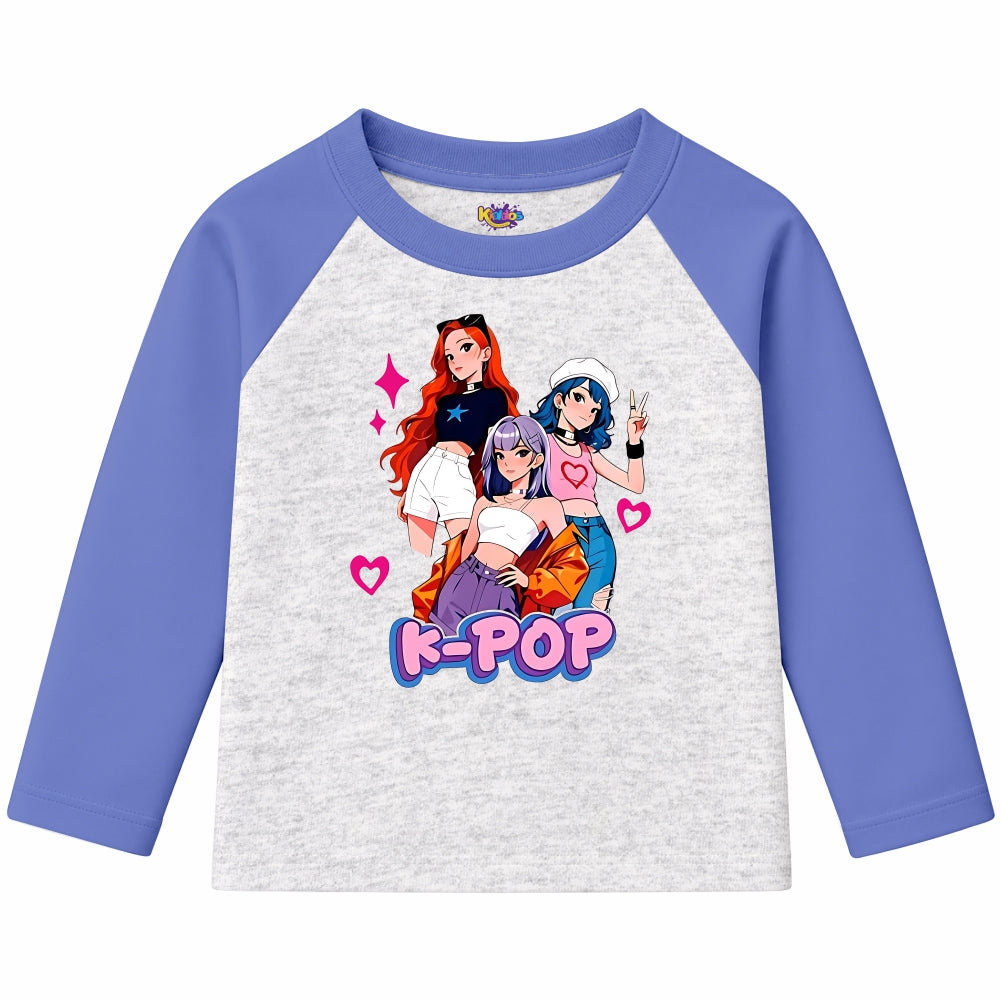 K-POP Anime Girl Group (Ragnal Sleeve Shirt)