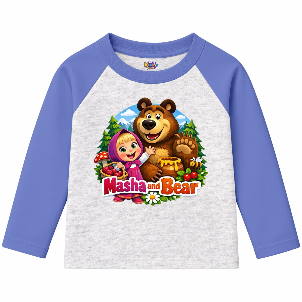 Masha and Bear (Ragnal Sleeve Shirt)
