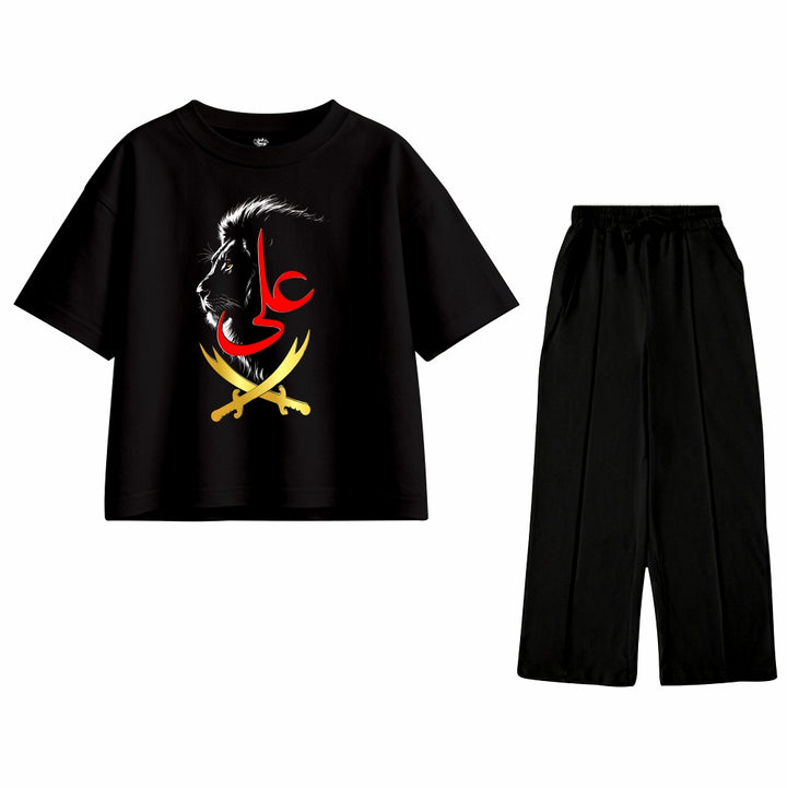 علی مولا Black Oversized Tracksuit