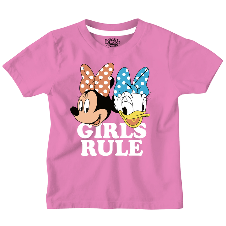 GIRLS RULE PINK TEE